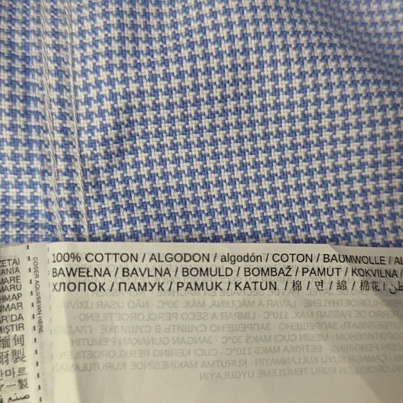 MANGO MAN Men's Stripes Light Blue Tailored French Cuffs Dress Shirt Size S NWOT - Picture 7 of 7